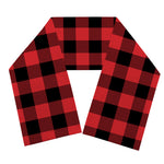 Red And Black Buffalo Check Print Scarf