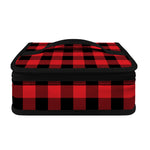 Red And Black Buffalo Check Print Small Lunch Bag