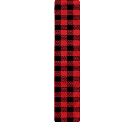 Red And Black Buffalo Check Print Table Runner