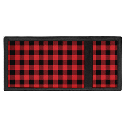 Red And Black Buffalo Check Print Trifold Wallet