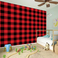 Red And Black Buffalo Check Print Wall Sticker