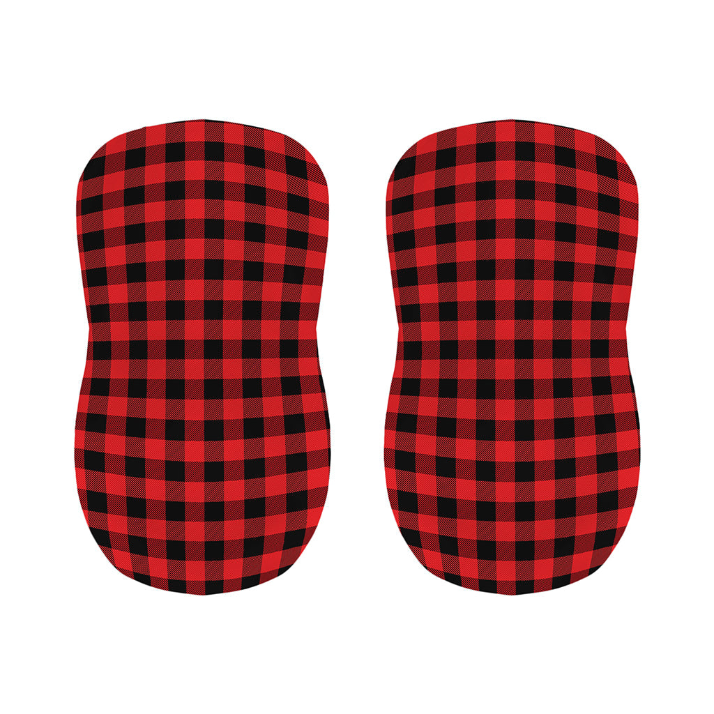 Red And Black Buffalo Plaid Print Bar Stool Covers