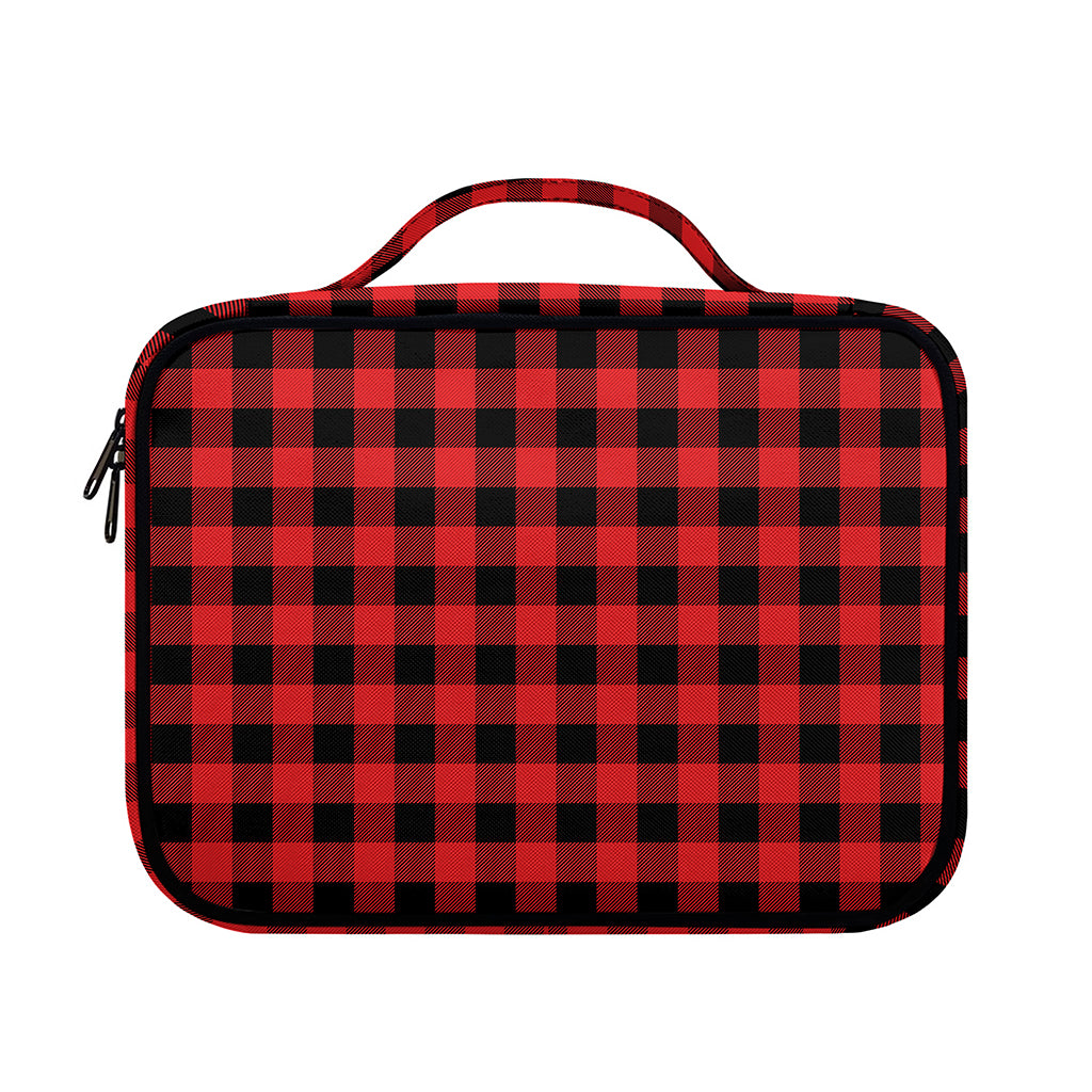 Red And Black Buffalo Plaid Print Briefcase Bible Bag