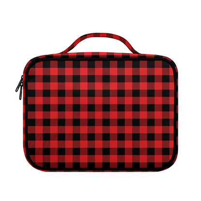 Red And Black Buffalo Plaid Print Briefcase Bible Bag