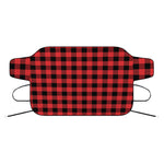 Red And Black Buffalo Plaid Print Car Windshield Snow Cover