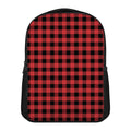 Red And Black Buffalo Plaid Print Casual Backpack