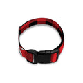 Red And Black Buffalo Plaid Print Dog Collar