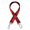 Red And Black Buffalo Plaid Print Dog Seat Belt