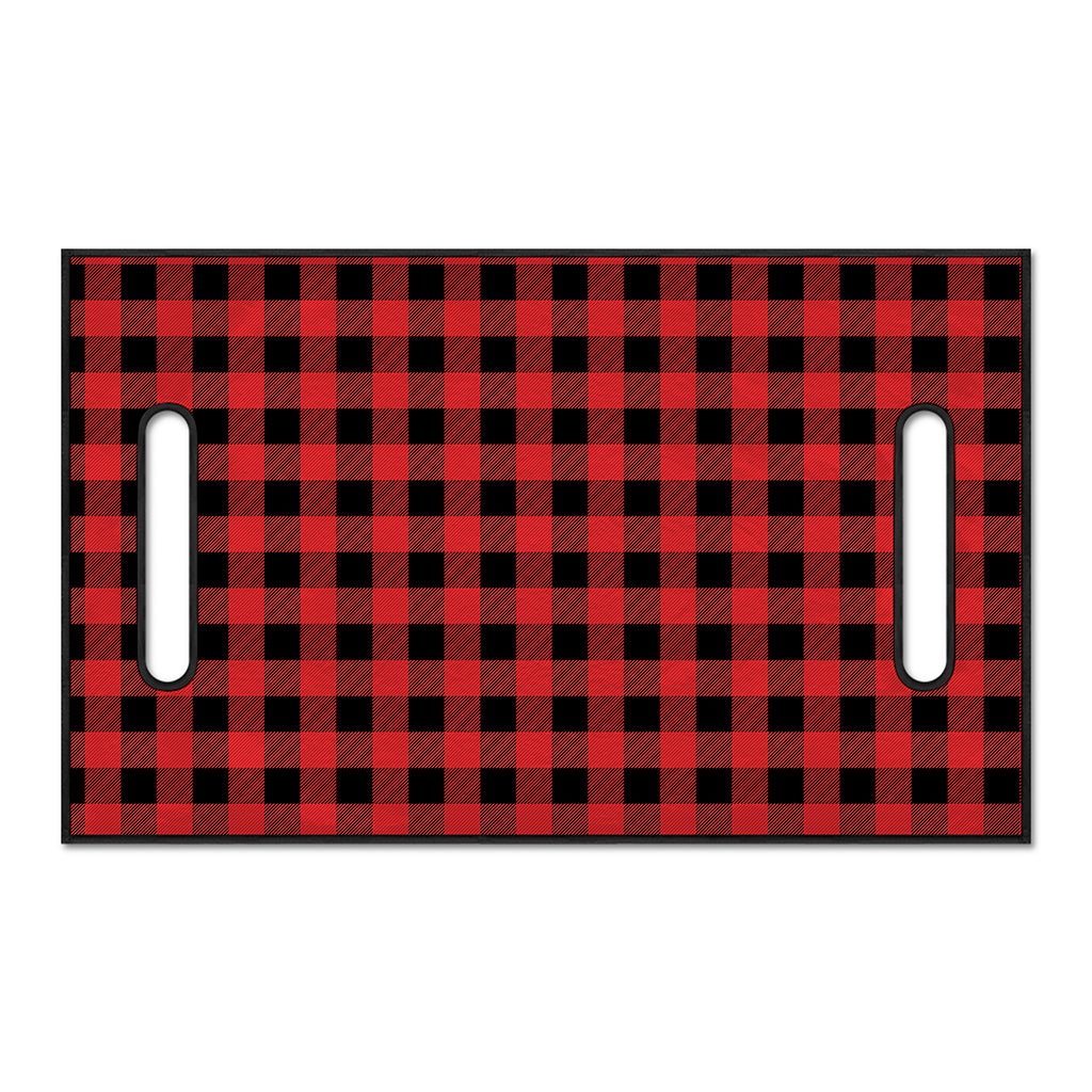 Red And Black Buffalo Plaid Print Golf Cart Seat Cover