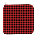 Red And Black Buffalo Plaid Print Hand Towel