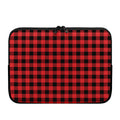 Red And Black Buffalo Plaid Print Laptop Sleeve