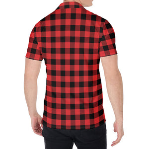 Red And Black Buffalo Plaid Print Men's Shirt