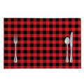 Red And Black Buffalo Plaid Print Placemat