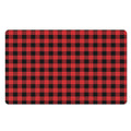 Red And Black Buffalo Plaid Print Polyester Doormat
