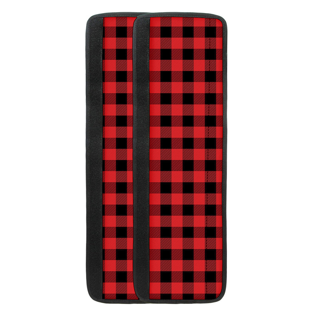 Red And Black Buffalo Plaid Print Refrigerator Handle Covers