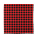 Red And Black Buffalo Plaid Print Silk Bandana