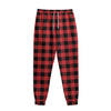 Red And Black Buffalo Plaid Print Sweatpants