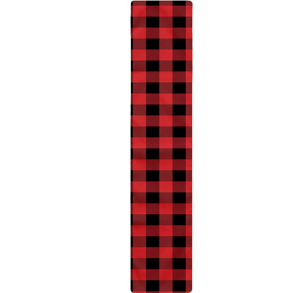 Red And Black Buffalo Plaid Print Table Runner
