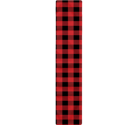 Red And Black Buffalo Plaid Print Table Runner