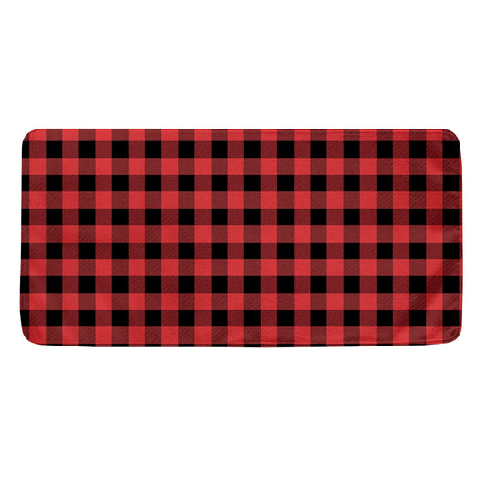 Red And Black Buffalo Plaid Print Towel