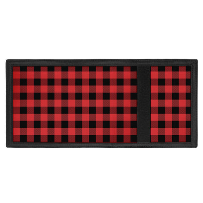Red And Black Buffalo Plaid Print Trifold Wallet