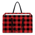 Red And Black Buffalo Plaid Print Utility Tote Bag