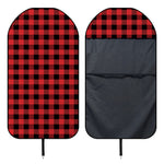 Red And Black Buffalo Plaid Print Waterproof Car Seat Cover