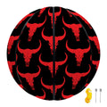 Red And Black Bull Skull Pattern Print Basketball