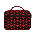 Red And Black Bull Skull Pattern Print Briefcase Bible Bag