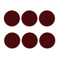 Red And Black Bull Skull Pattern Print Coaster Set