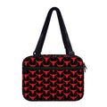 Red And Black Bull Skull Pattern Print Double Strap Bible Bag