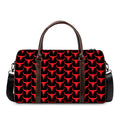 Red And Black Bull Skull Pattern Print Duffel Bag