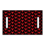 Red And Black Bull Skull Pattern Print Golf Cart Seat Cover