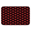 Red And Black Bull Skull Pattern Print Indoor Door Mat