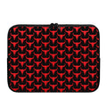 Red And Black Bull Skull Pattern Print Laptop Sleeve