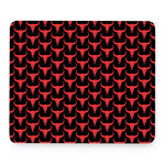 Red And Black Bull Skull Pattern Print Mouse Pad