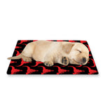 Red And Black Bull Skull Pattern Print Pet Cooling Mat Cover