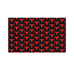 Red And Black Bull Skull Pattern Print Polyester Flag