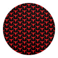 Red And Black Bull Skull Pattern Print Round Blanket