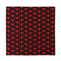 Red And Black Bull Skull Pattern Print Silk Bandana