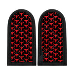 Red And Black Bull Skull Pattern Print Skillet Handle Cover