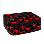 Red And Black Bull Skull Pattern Print Small Lunch Bag