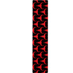 Red And Black Bull Skull Pattern Print Table Runner