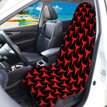 Red And Black Bull Skull Pattern Print Waterproof Car Seat Cover