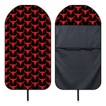 Red And Black Bull Skull Pattern Print Waterproof Car Seat Cover