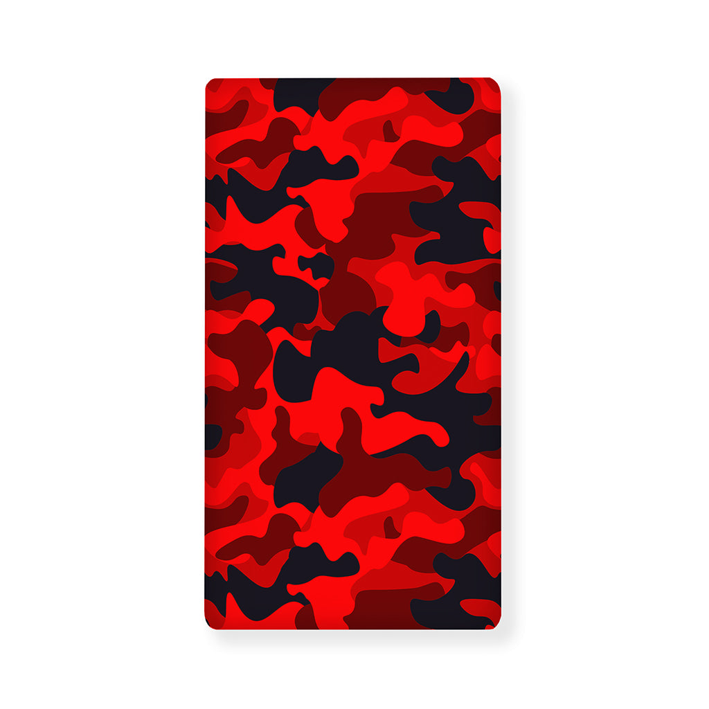 Red And Black Camouflage Print Baby Crib Sheet