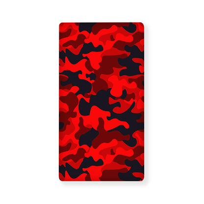 Red And Black Camouflage Print Baby Crib Sheet