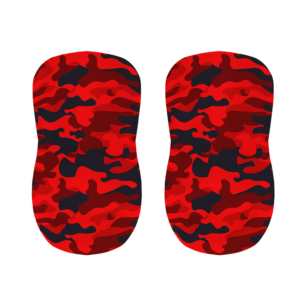 Red And Black Camouflage Print Bar Stool Covers
