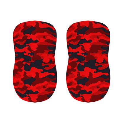 Red And Black Camouflage Print Bar Stool Covers