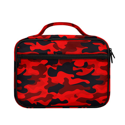 Red And Black Camouflage Print Briefcase Bible Bag